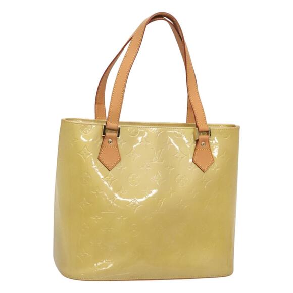 LOUIS VUITTON Monogram Vernis Houston Hand Bag Beige M91004 - Picture 1 of 16